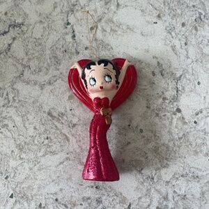 Vintage Ornament Betty Boot  with Red Dress Christmas 1999 - collectiable